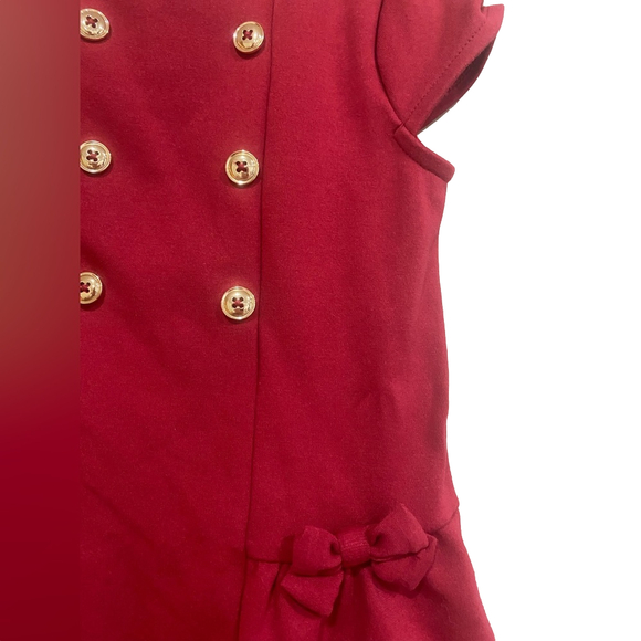 Gymboree Girls Bow Ponte Dress 🎀- 🎄Holiday Traditions - salsa(red) 3T - Picture 2 of 6